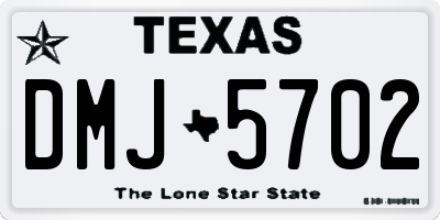 TX license plate DMJ5702