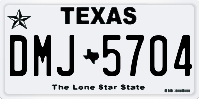 TX license plate DMJ5704