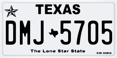 TX license plate DMJ5705