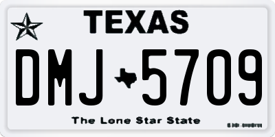 TX license plate DMJ5709