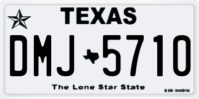 TX license plate DMJ5710