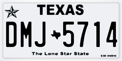 TX license plate DMJ5714