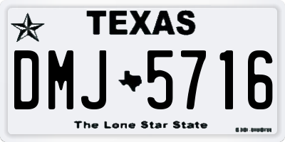 TX license plate DMJ5716