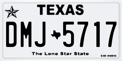TX license plate DMJ5717