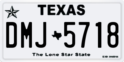 TX license plate DMJ5718