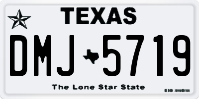 TX license plate DMJ5719