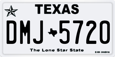 TX license plate DMJ5720