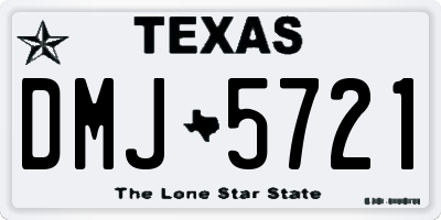 TX license plate DMJ5721