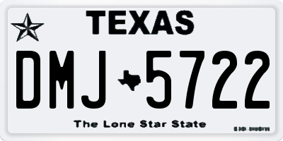 TX license plate DMJ5722