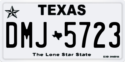TX license plate DMJ5723