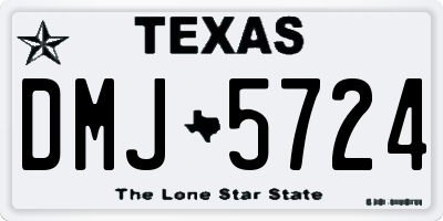 TX license plate DMJ5724