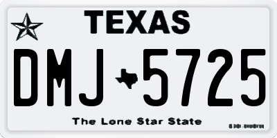 TX license plate DMJ5725