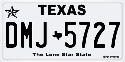 TX license plate DMJ5727