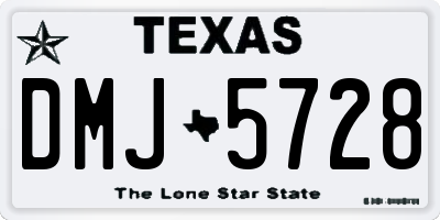 TX license plate DMJ5728