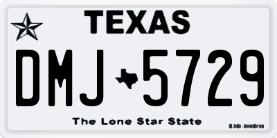 TX license plate DMJ5729