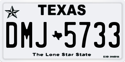 TX license plate DMJ5733