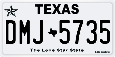 TX license plate DMJ5735