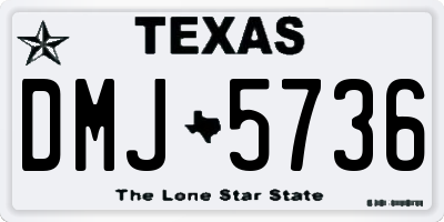 TX license plate DMJ5736