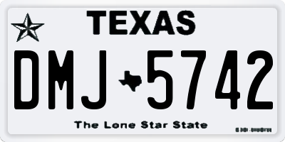 TX license plate DMJ5742