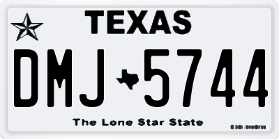 TX license plate DMJ5744