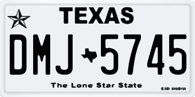 TX license plate DMJ5745