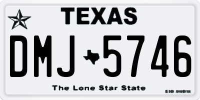 TX license plate DMJ5746