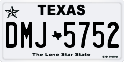 TX license plate DMJ5752