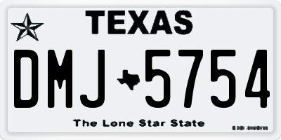 TX license plate DMJ5754