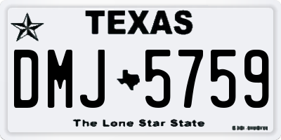 TX license plate DMJ5759