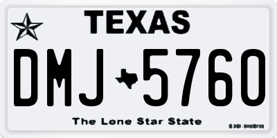 TX license plate DMJ5760