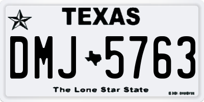 TX license plate DMJ5763
