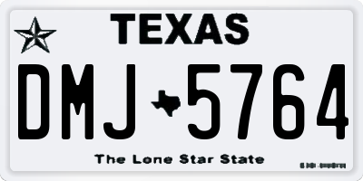 TX license plate DMJ5764