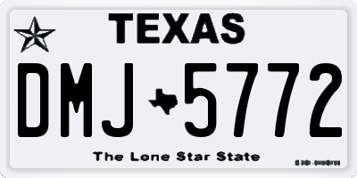 TX license plate DMJ5772