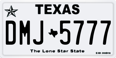 TX license plate DMJ5777