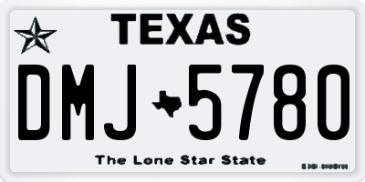 TX license plate DMJ5780
