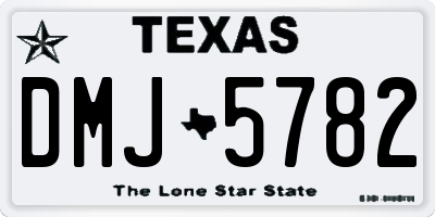 TX license plate DMJ5782