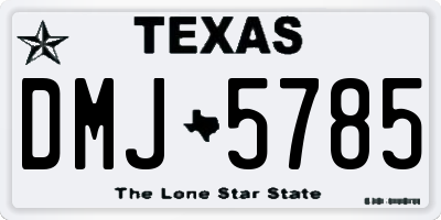 TX license plate DMJ5785