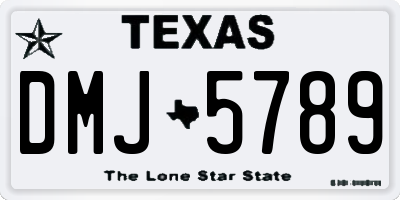 TX license plate DMJ5789