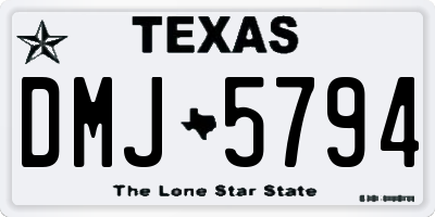 TX license plate DMJ5794