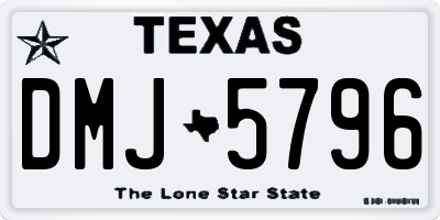 TX license plate DMJ5796