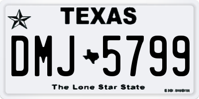 TX license plate DMJ5799