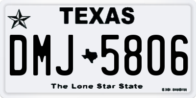 TX license plate DMJ5806