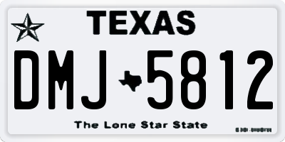 TX license plate DMJ5812
