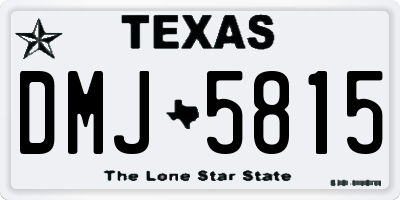 TX license plate DMJ5815