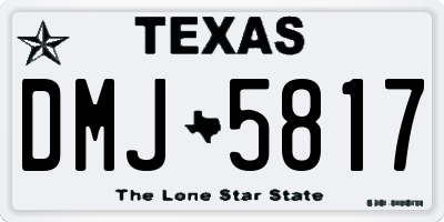 TX license plate DMJ5817