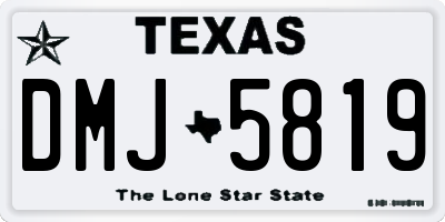 TX license plate DMJ5819