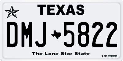 TX license plate DMJ5822