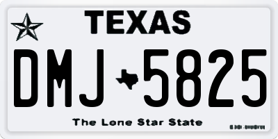 TX license plate DMJ5825