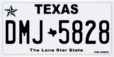 TX license plate DMJ5828