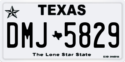TX license plate DMJ5829